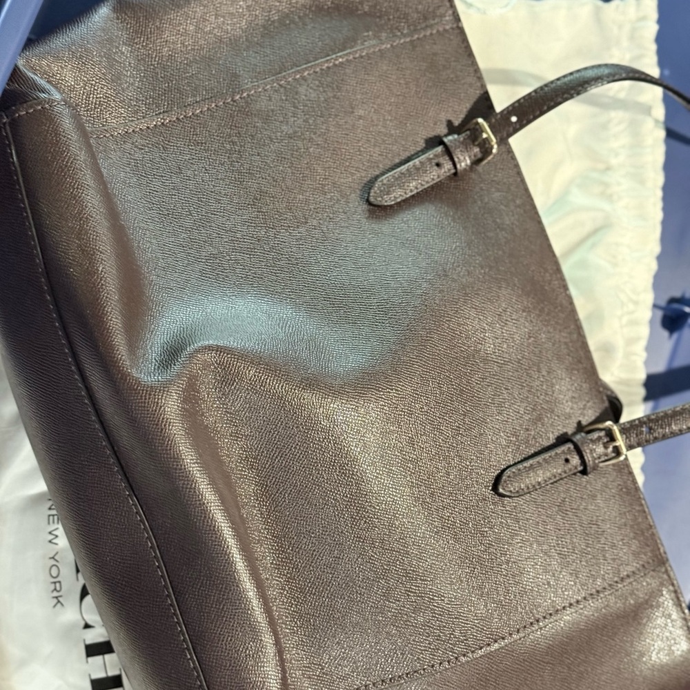Coach Oxblood Leather Tote - Picture 7 of 9